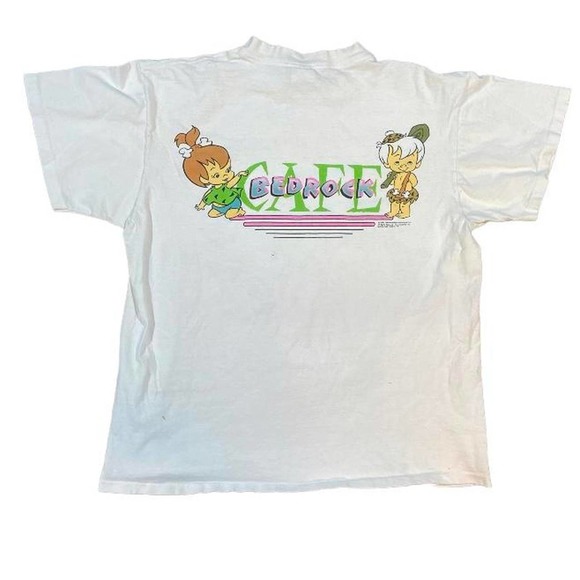 90s the flintstones cartoon tee thrashed large - Picture 2 of 4